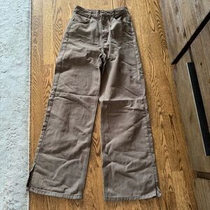 NAKD women’s size 0 brown denim pants wide leg
